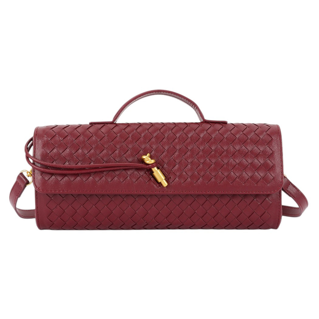 Woven Leather Handbag Clutch
