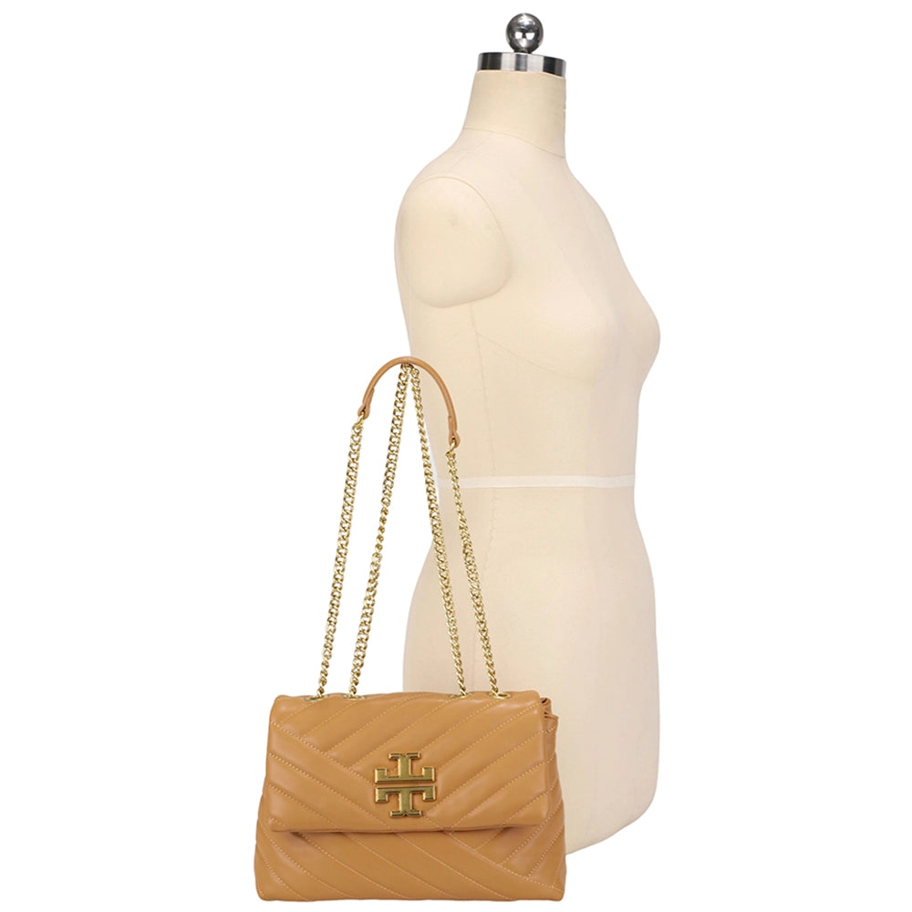 Quilted Chain Link Flap Crossbody Shoulder Bag