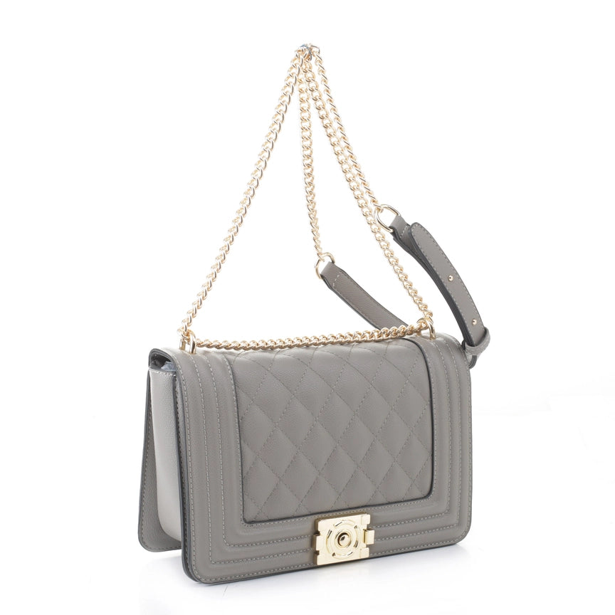 Structured Quilted Flap Crossbody Bag – PETA-Approved Vegan Leather