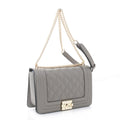 Structured Quilted Flap Crossbody Bag – PETA-Approved Vegan Leather
