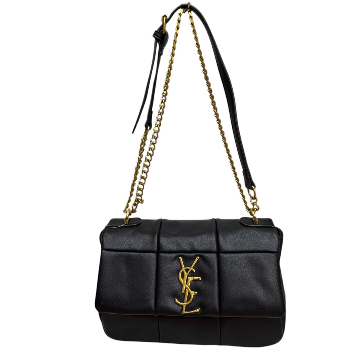 YSE Quilted Chain Link Flap Crossbody Shoulder Bag