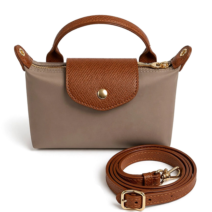 The GRAY Mini Nylon Flap Crossbody