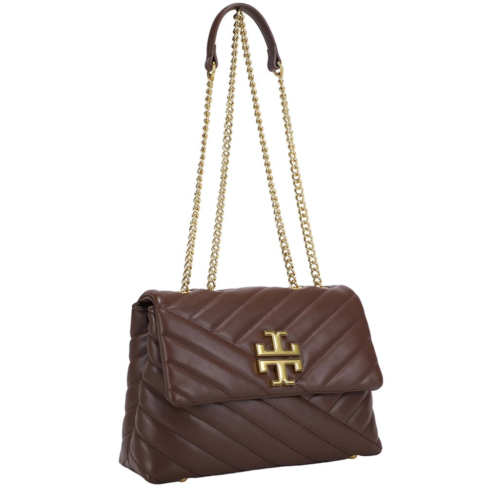 Quilted Chain Link Flap Crossbody Shoulder Bag