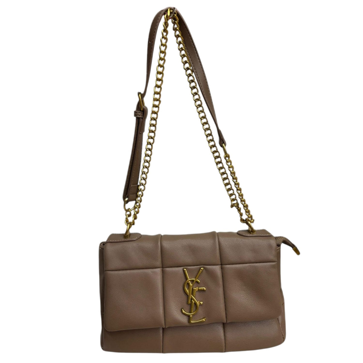 YSE Quilted Chain Link Flap Crossbody Shoulder Bag