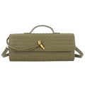 Woven Leather Handbag Clutch