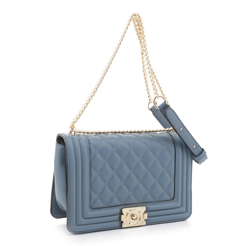 Structured Quilted Flap Crossbody Bag – PETA-Approved Vegan Leather