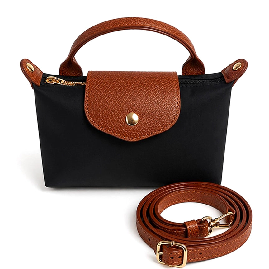 The BLACK Mini Nylon Flap Crossbody