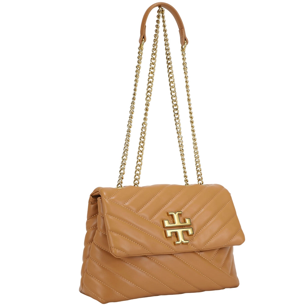 Quilted Chain Link Flap Crossbody Shoulder Bag
