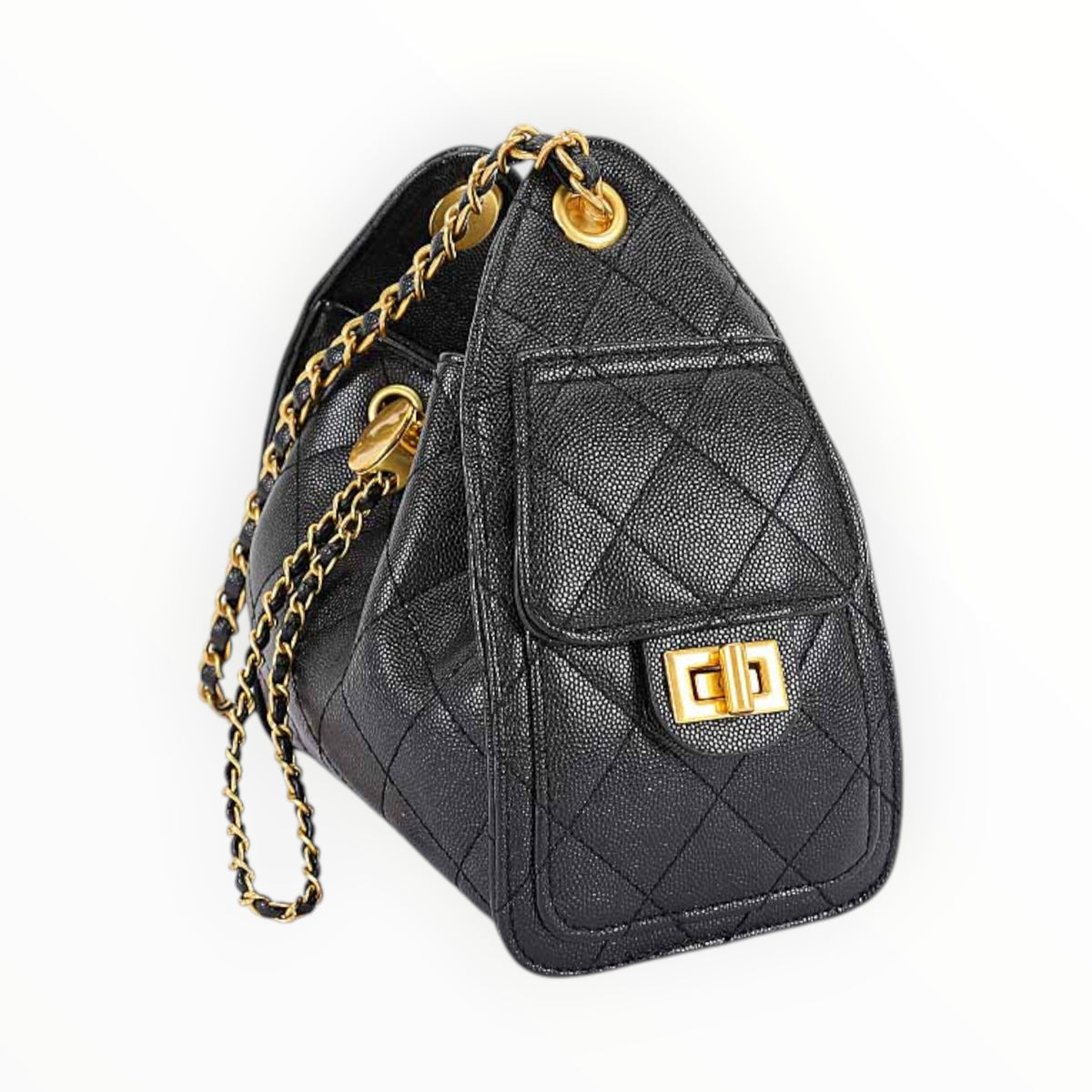 Quilted Vegan Leather Shoulder Bag