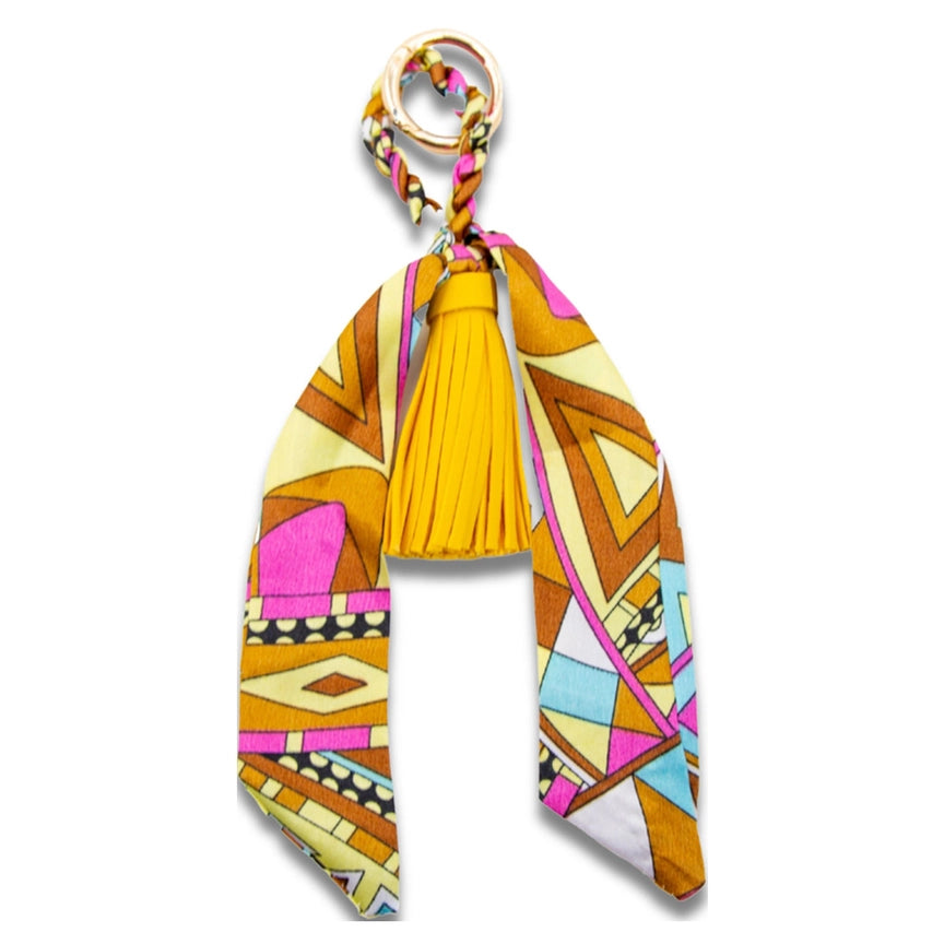 The Printed Scarf Ribbon Bag Charm