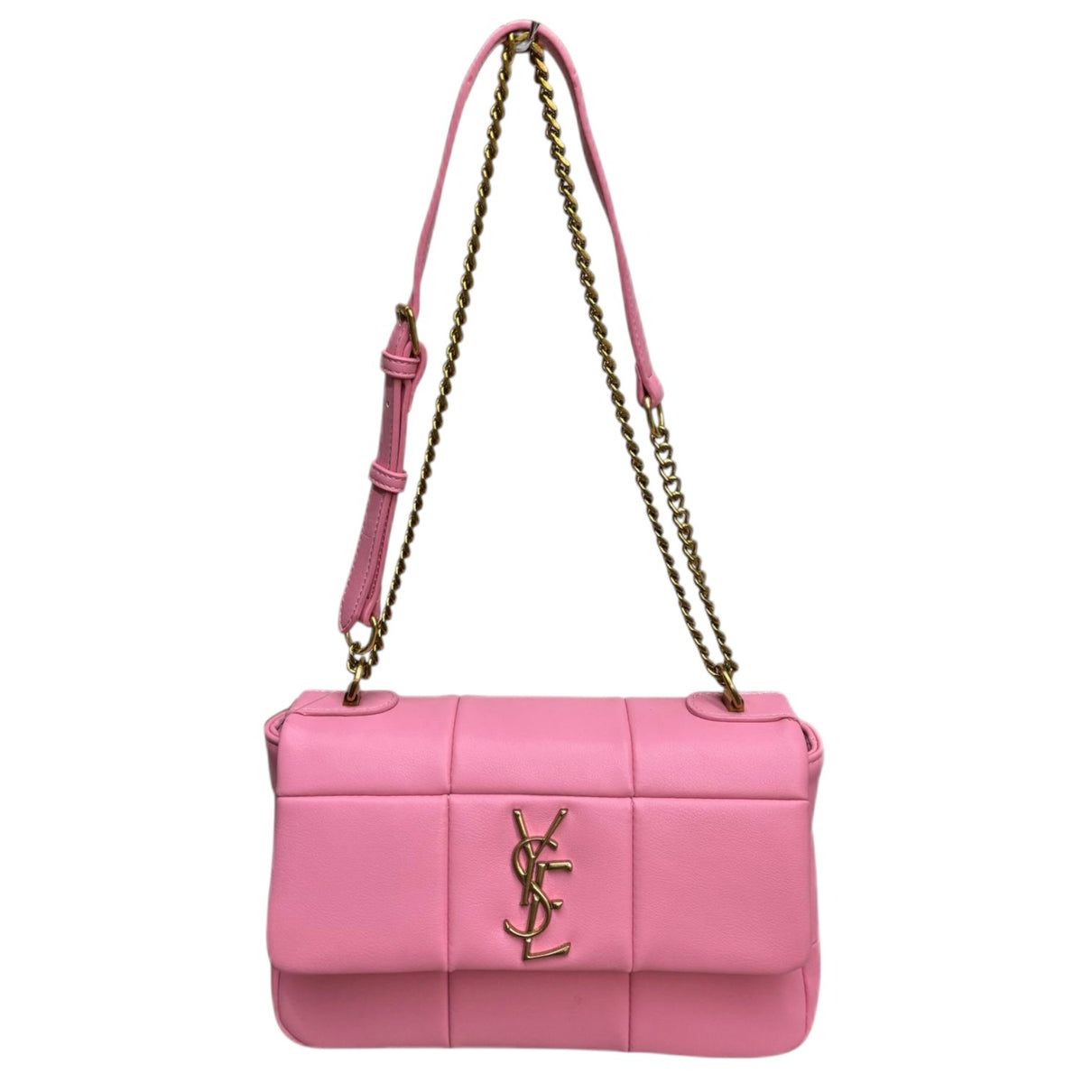 YSE Quilted Chain Link Flap Crossbody Shoulder Bag