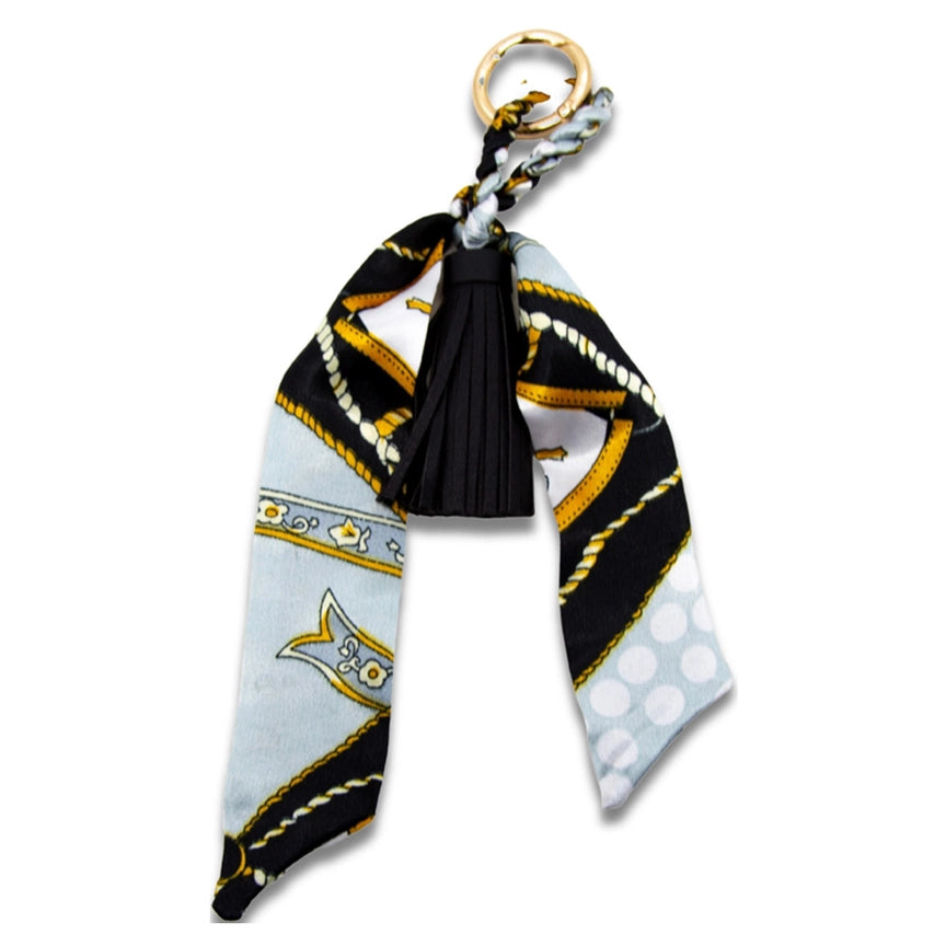 The Printed Scarf Ribbon Bag Charm