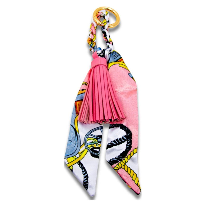 The Printed Scarf Ribbon Bag Charm