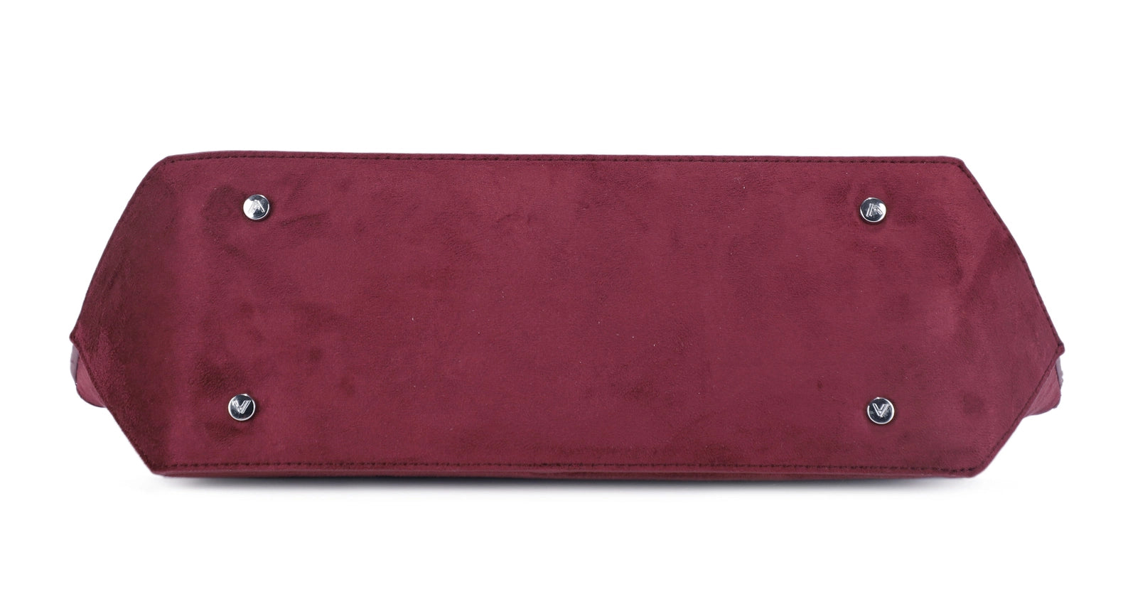 Slim East-West Shoulder Tote Bag – Vegan Suede