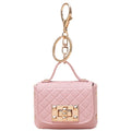 Quilted Mini Bag Charm Keychain