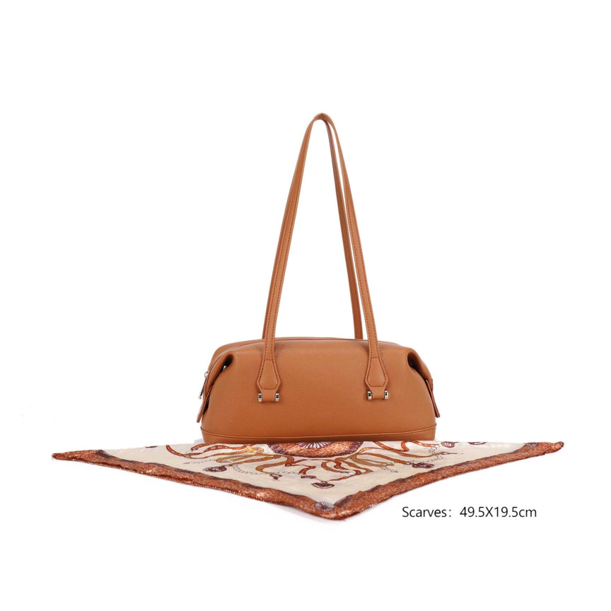 East West Shoulder Bag with Scarf
