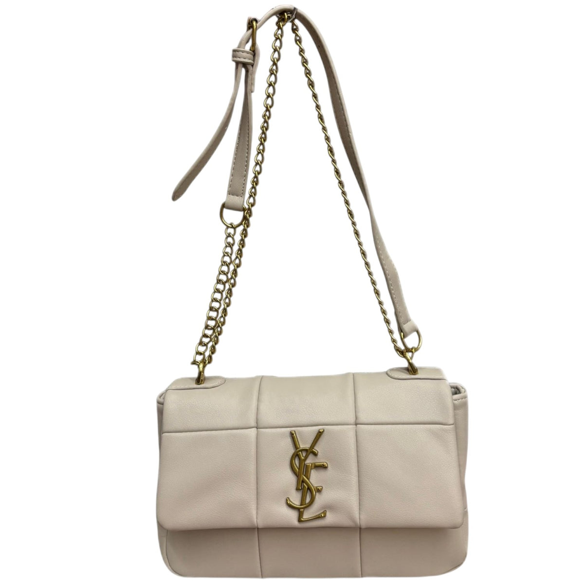YSE Quilted Chain Link Flap Crossbody Shoulder Bag