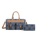 The Denim Barrel Satchel | 2-Piece Set