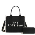 The Large Canvas Embroidered Tote + Wallet Set