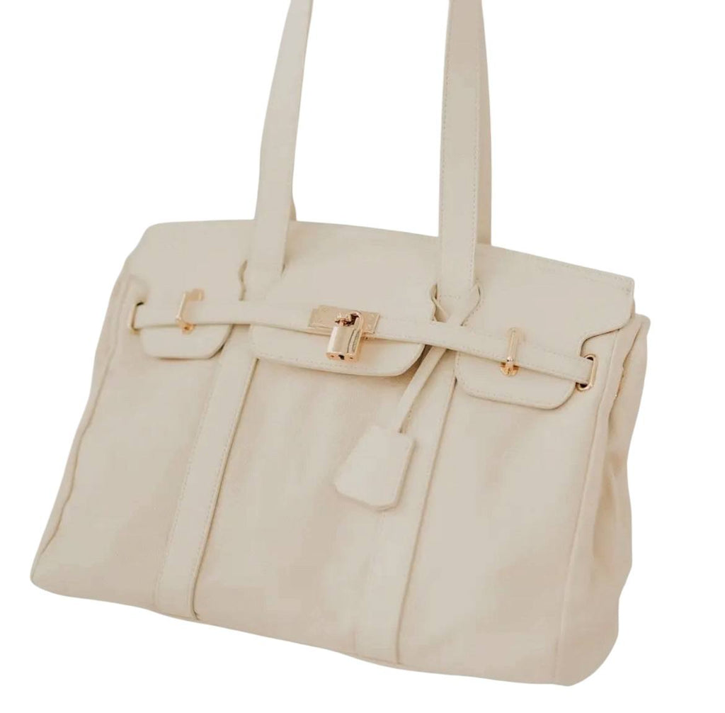 BLACK Cadence Canvas and Vegan Leather Tote