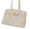 Cream Cadence Canvas and Vegan Leather Tote