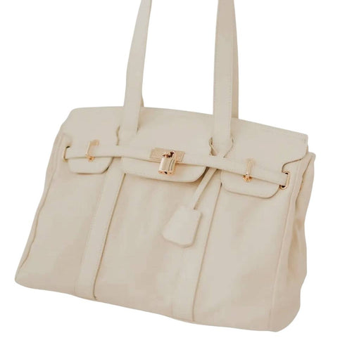 BLACK Cadence Canvas and Vegan Leather Tote