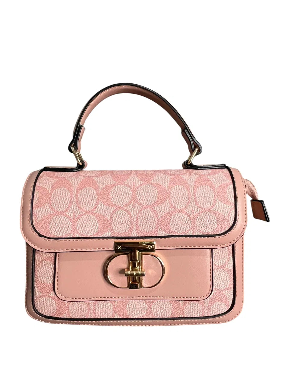 The PINK CC Signature Flap Satchel