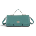 Vegan Leather Top Handle Flap Bag